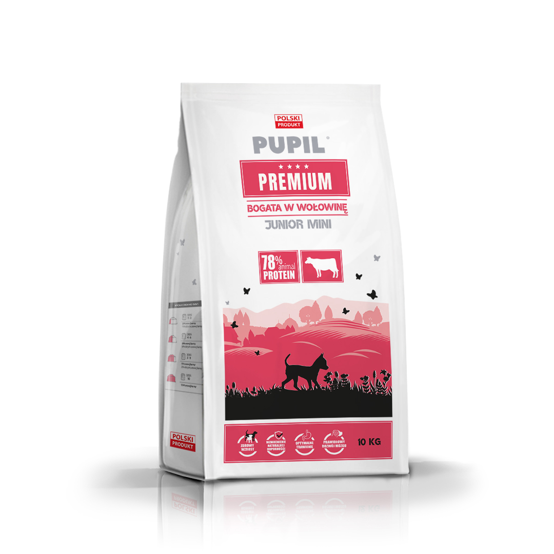 Sausas maistas šunims PUPIL Premium JUNIOR MINI gausus jautienos 10 kg